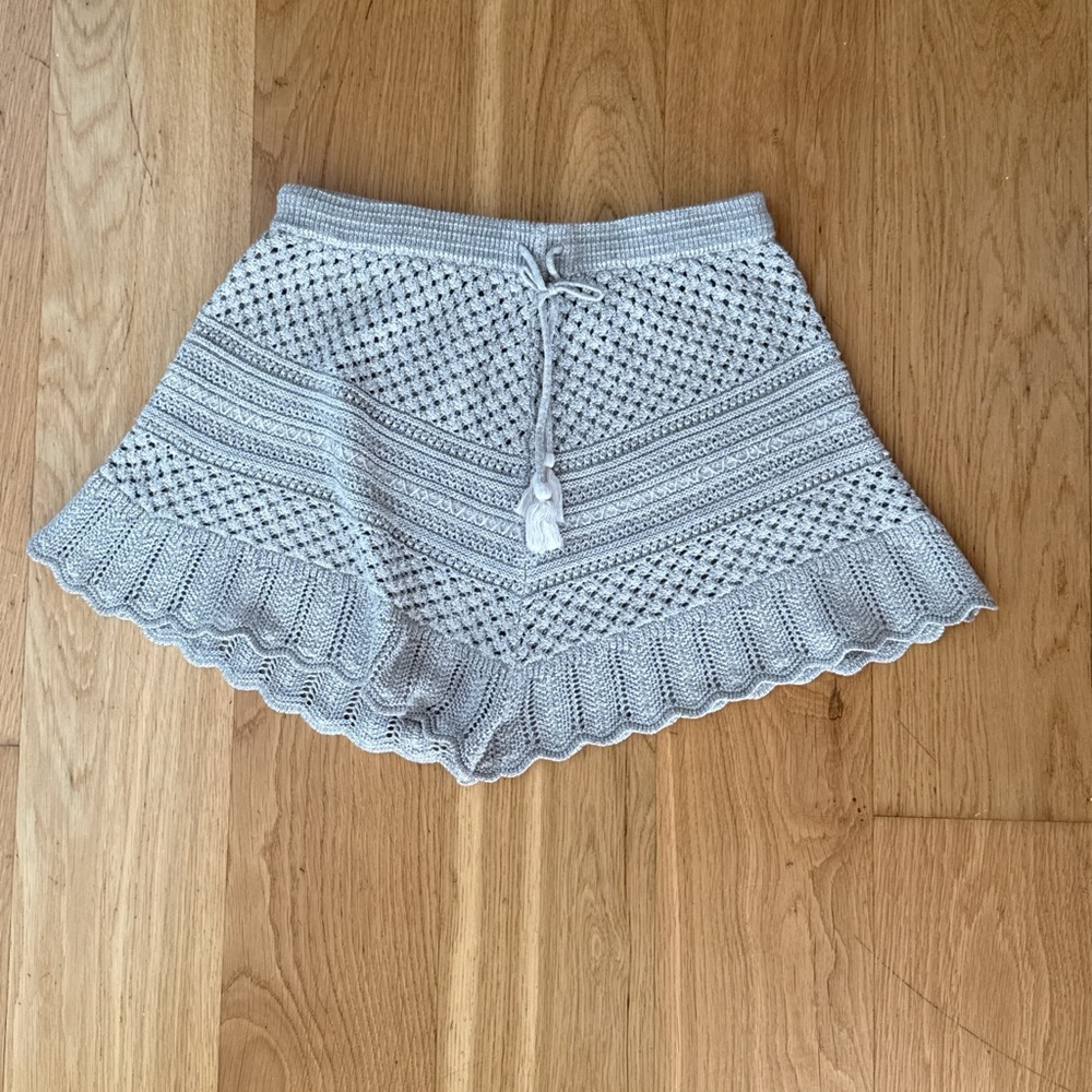 Spell Gray High Waist Shorts with Flowy Silhouette